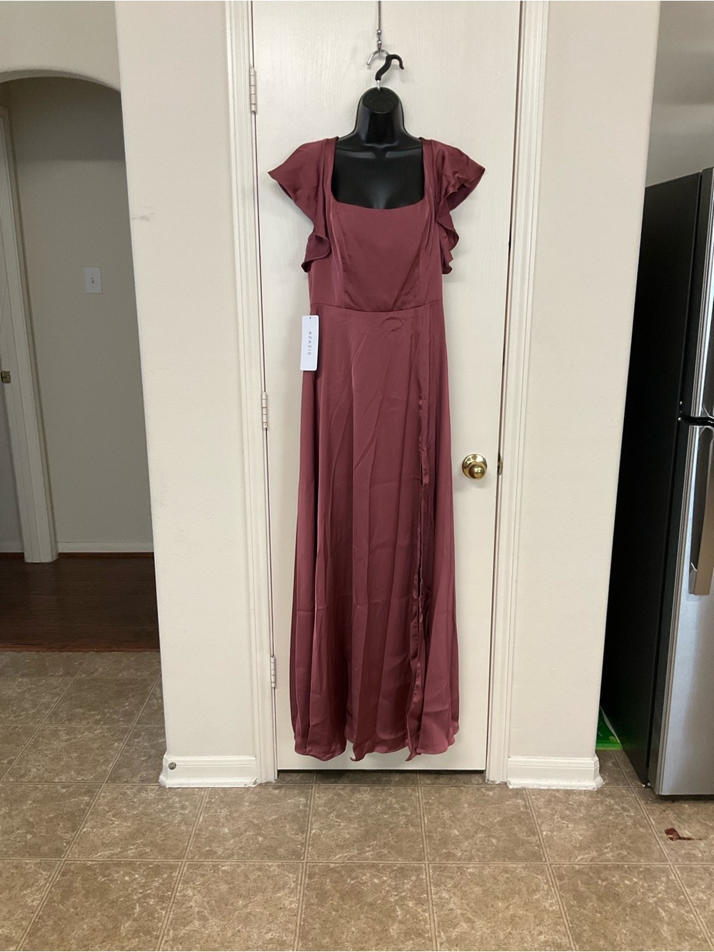 Azazie Bondi Maxi Ruffle Dress